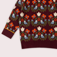 Load image into Gallery viewer, Little Green Radicals Folk Birds Pullover Sweater
