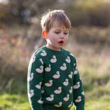 Load image into Gallery viewer, Little Green Radicals Olive Ducks Pullover Sweater