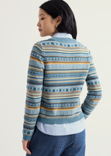 Load image into Gallery viewer, Seasalt Cove Cottage Cardi Carved Relief Cadet Multi