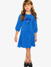 Load image into Gallery viewer, Deux Par Deux Sweater Dress Dazzling Blue