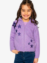 Load image into Gallery viewer, Deux Par Deux Starry Hooded Knit Cardigan
