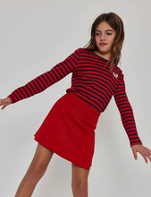 Load image into Gallery viewer, Boboli Oh La La Stripe Tee Red