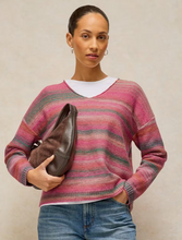 Load image into Gallery viewer, White Stuff UK Space Dye V Neck Sweater Pink Multi