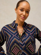 Load image into Gallery viewer, White Stuff UK Libby Organic Cotton Shirt Navy Multi