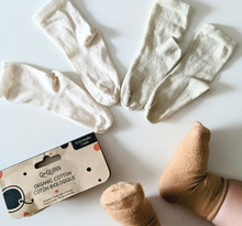Load image into Gallery viewer, Q is for Quinn Pure No Dye Kids Organic Cotton Socks