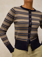 Load image into Gallery viewer, White Stuff UK Lois Fairisle Cardi Navy Multi