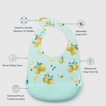 Load image into Gallery viewer, Loulou Lollipop Lemon Squeezy Silicone Bibs