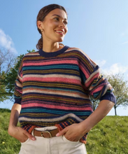 Load image into Gallery viewer, White Stuff UK Florence Stripe Sweater Navy Multi