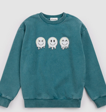 Load image into Gallery viewer, Miles Emoticons Print Sweatshirt Acid Wash