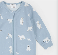 Load image into Gallery viewer, Petit Lem Polar Bear Family Print LunaKnit Sleeper