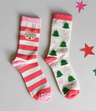 Load image into Gallery viewer, Rockahula Jolly Christmas 2 Pack Socks