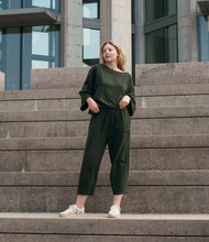 Load image into Gallery viewer, Pokoloko Loft Cotton Crop Barrel Pant