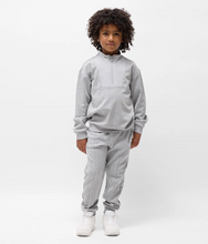 Load image into Gallery viewer, Miles Pin Stripe Zip Neck Sweatshirt Heather Grey