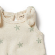 Load image into Gallery viewer, Wilson and Frenchy Tiny Starfish Terry Shortie Playsuit
