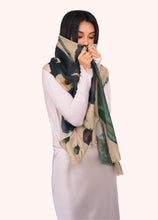 Load image into Gallery viewer, Powder UK Midnight Orchid Wool Cotton Scarf