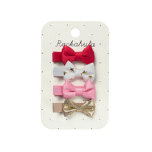 Load image into Gallery viewer, Rockahula Festive Mini Bow Clips