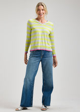 Load image into Gallery viewer, Zaket and Plover Stripe Vee Sweater Marl