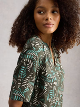 Load image into Gallery viewer, White Stuff UK June Linen Dress Green Print