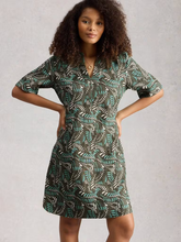 Load image into Gallery viewer, White Stuff UK June Linen Dress Green Print