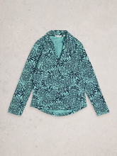 Load image into Gallery viewer, White Stuff UK Annie Jersey Shirt Teal Print