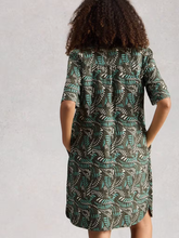 Load image into Gallery viewer, White Stuff UK June Linen Dress Green Print