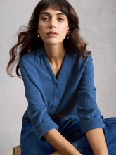 Load image into Gallery viewer, White Stuff UK Annie Double Cloth Shirt Dark Blue