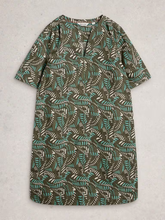 Load image into Gallery viewer, White Stuff UK June Linen Dress Green Print