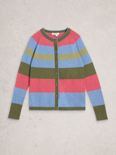 Load image into Gallery viewer, White Stuff UK Lulu Stripe Cardi Green Multi
