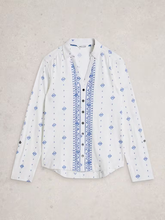 Load image into Gallery viewer, White Stuff UK Annie Jersey Shirt White Print