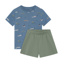 Load image into Gallery viewer, Minymo Shark Print Tee and Short