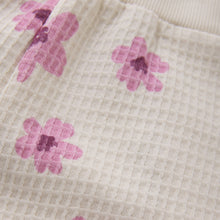 Load image into Gallery viewer, Minymo Pink Daisy Waffle Shorts