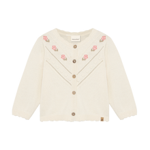 Load image into Gallery viewer, Minymo Embroidered Baby Cardigan Vanilla Ice