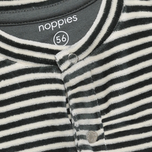 Load image into Gallery viewer, Noppies Velour Stripe Sleeper Balsam Green