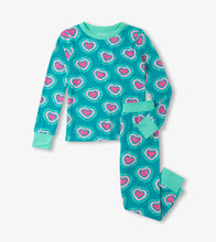 Load image into Gallery viewer, Hatley Glowing Hearts Bamboo Pyjamas