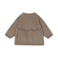 Load image into Gallery viewer, Minymo Heart Cardigan Brown Melange