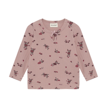 Load image into Gallery viewer, Minymo Plum Floral Tee and Rib Legging