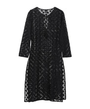 Load image into Gallery viewer, Echo Astrid Longline Lace Dress Black
