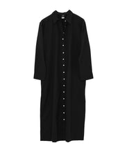 Load image into Gallery viewer, Echo Solana Maxi Shirt Dress Black
