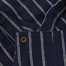 Load image into Gallery viewer, Minymo Baby Onesie and Stripe Overall Navy