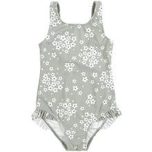 Load image into Gallery viewer, Petit Lem Flowers on Sage Green Swimsuit