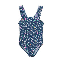 Load image into Gallery viewer, Color Kids Frill Swimsuit Navy Sugar
