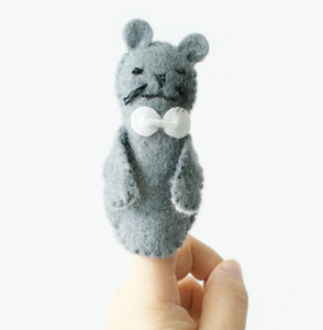 Animal Finger Puppets Felted Wool