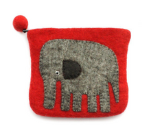 Load image into Gallery viewer, Elephant Purse Felted Wool
