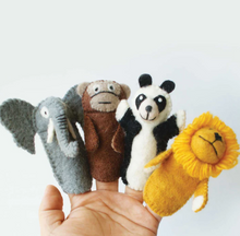 Load image into Gallery viewer, Animal Finger Puppets Felted Wool