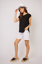 Load image into Gallery viewer, Pistache Patch Pocket Linen Drawstring Shorts
