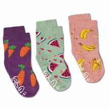 Load image into Gallery viewer, Bananas, Carrots and Watermelon Socks 3-Pack