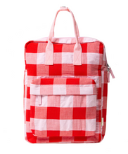 Load image into Gallery viewer, Rockahula Retro Check Rucksack Cherry Red
