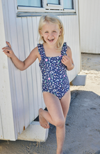 Load image into Gallery viewer, Color Kids Frill Swimsuit Navy Sugar