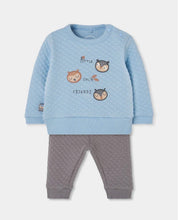 Load image into Gallery viewer, Boboli Little Owls Friends Quilted Top and Pant
