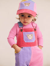 Load image into Gallery viewer, Huxbaby Colour Block Cord Overalls Pastels
